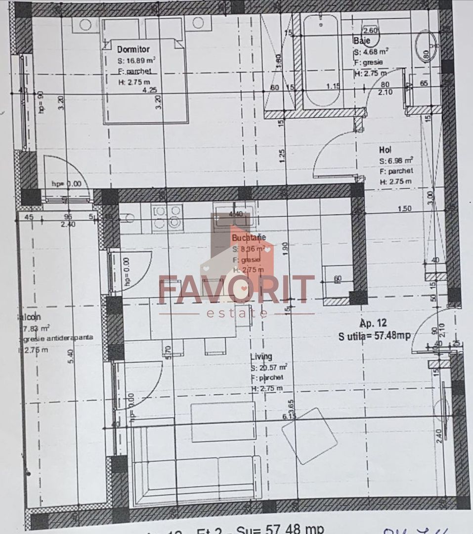 Finisaje la alegere. Bloc nou finalizat. 1 loc de parcare inclus - Schiță 9