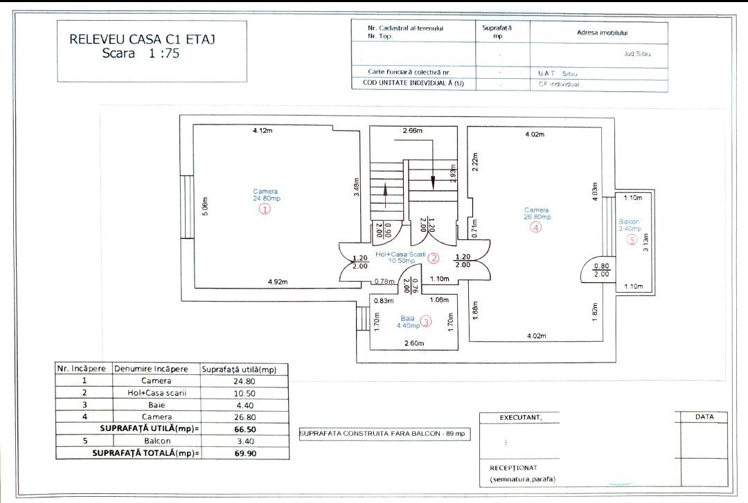 Casă individuală tip duplex de vânzare | Zona Centrala - Schiță 19