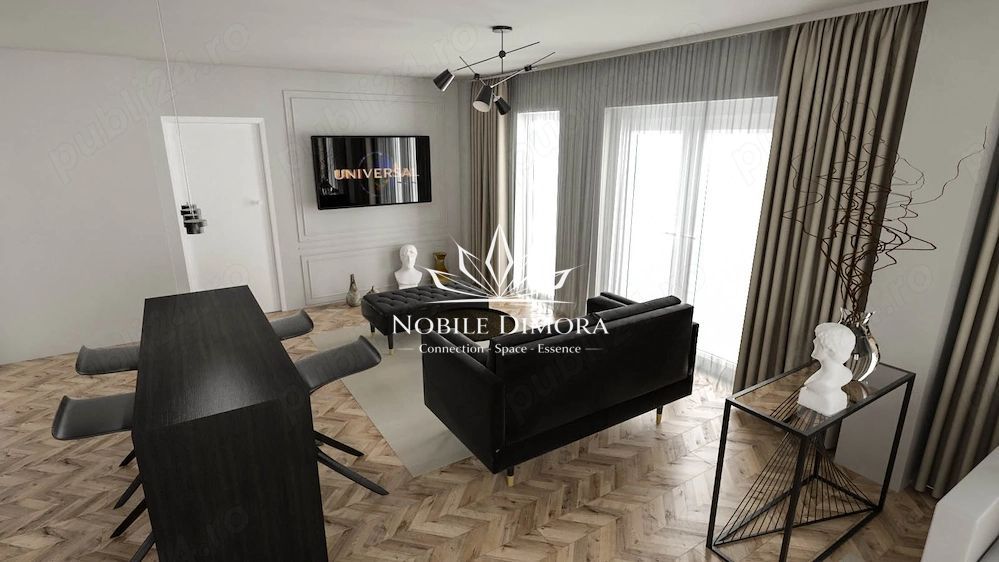 Penthouse deosebit cu 2 camere si terasa de 70 mp - vedere panoramica - Poză 3
