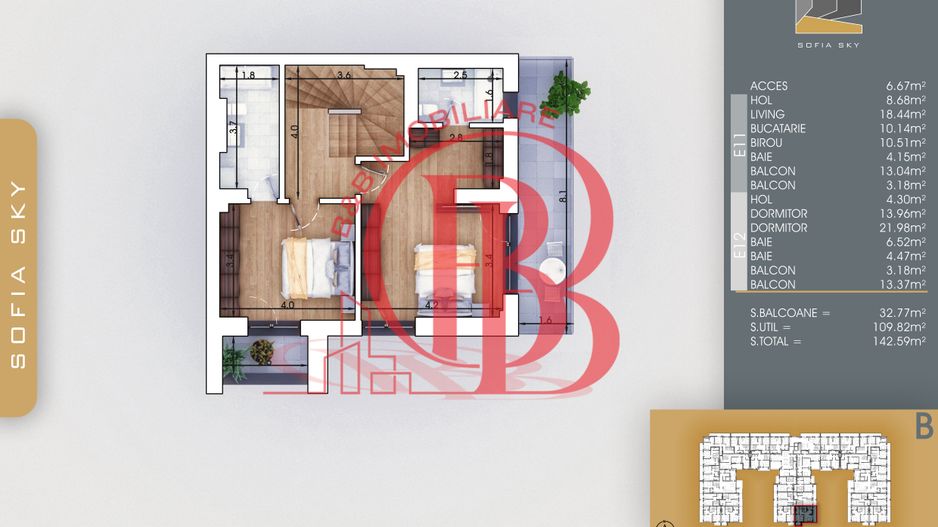 Apartament 4 camere-Duplex Bloc Finalizat Theodor Pallady - Schiță 3