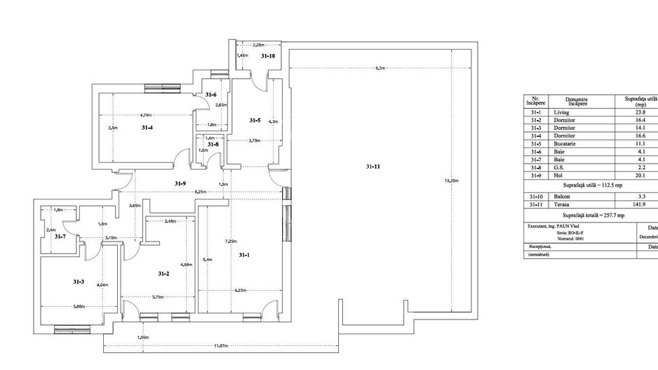 Apartament 4 camere cu Terasa 142mp-Finalizat-Theodor Pallady - Schiță 2