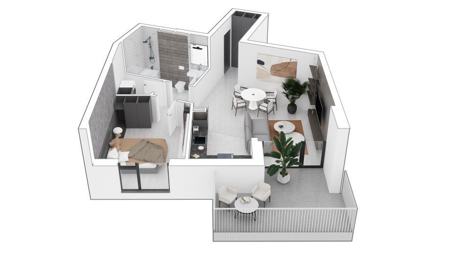 Apartament 2 camere, 52,65 mp + terasa 10,9 mp | Sunbelt Mehala | Comision 0 - Poză 22