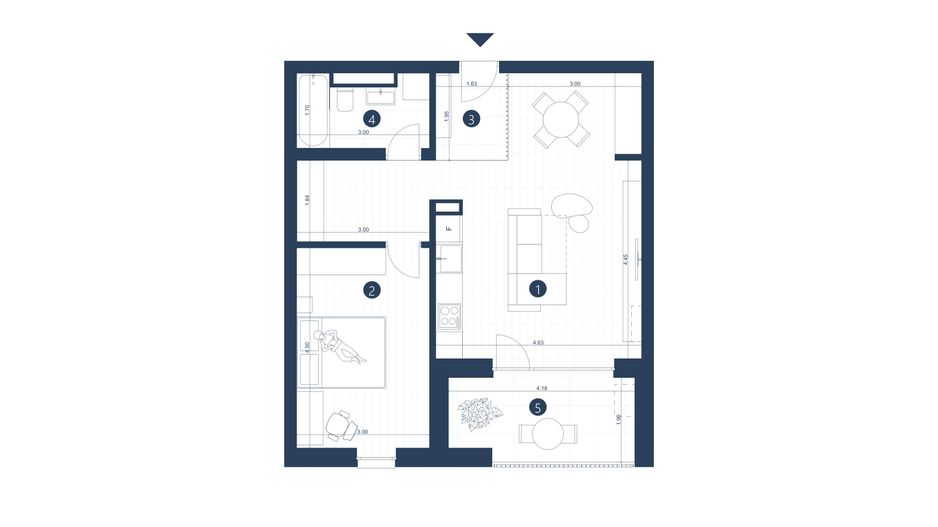 Apartament cu 2 camere în zona Confecții - Poză 3