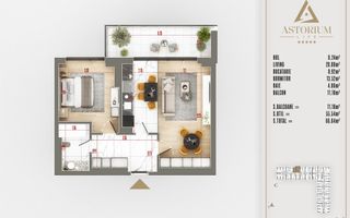 Ap 2 Cam / Astorium Life/ Finisaje din Gama de Lux/ Comision 0! - Poză 1