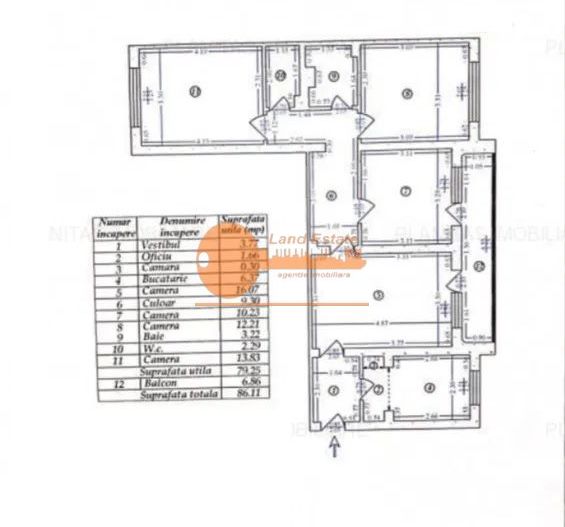 Apartament 2 camere de vânzare - Schiță 4