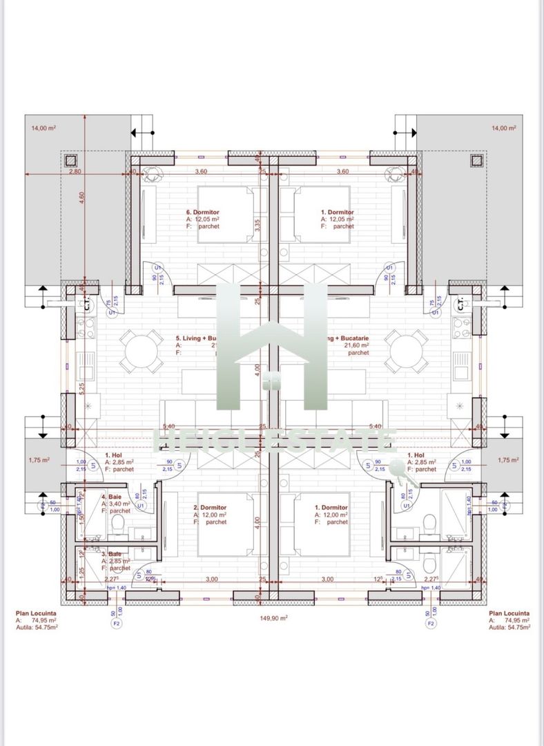 Duplex cu 3 camere Mosnita Noua - Poză 7