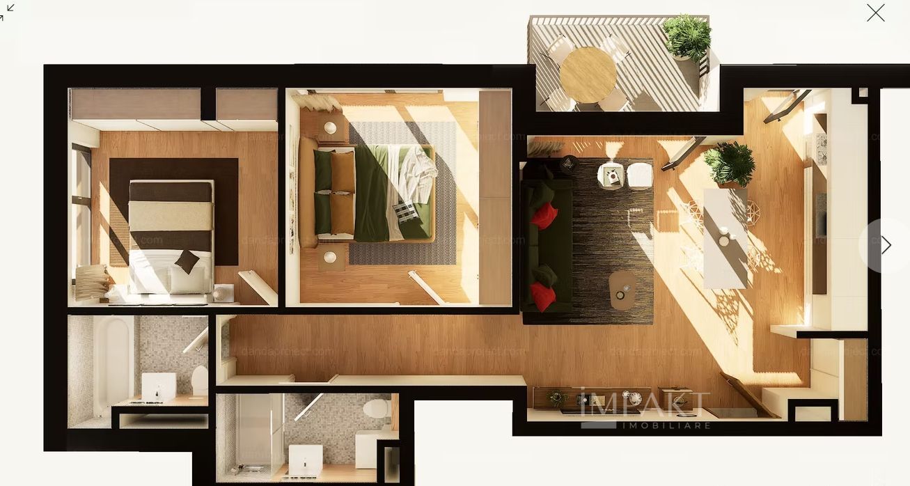 Apartament spatios cu 3 camere semidecomandat Intre Lacuri - Poză 1