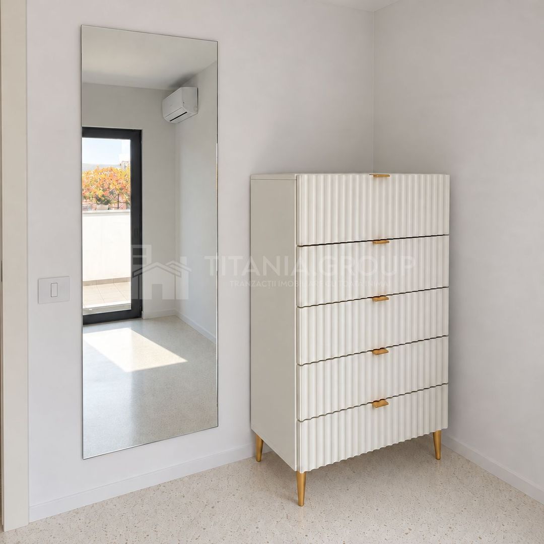 Cameră individuală cu terasa proprie în salon,  aer condiționat, modern - Poză 5