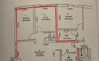 Apartament cu 3 camere si grădină 74 mp zona Triajului Selimbar - Schiță 15
