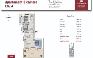 3 camere 97 mp utili, etaj 4/5,  Drumul Taberei - Bd Timisoara - Plaza Mall - Poză 1