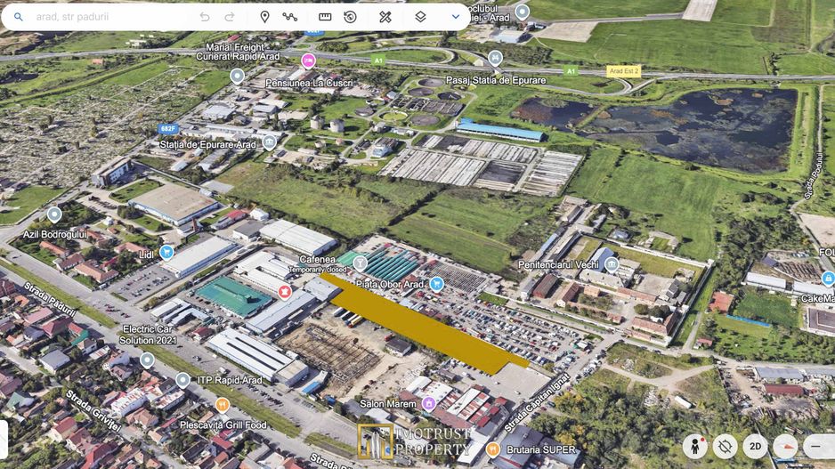 Teren intravilan de vanzare 6.839 mp – Arad, zona Parneava - Poză 1