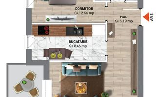 Apartament 2 camere de vanzare - Poză 1