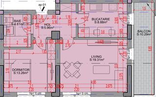 Oferta Lansare 2 camere bloc boutique  parcul Teilor - Schiță 6