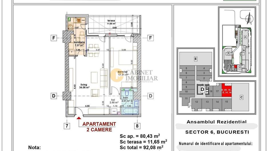 2 Camere - 92MP | Decomandat | 10/14 | P Subteran | M Lujer - 7 minute - Schiță 7