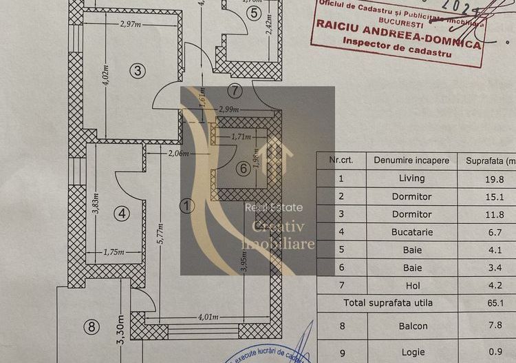 Apartament 3 camere complex rezidential Nusco Citta - Schiță 2