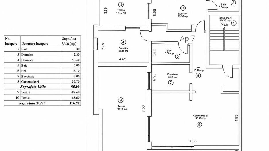Penthouse modern cu 2 terase spectaculoase și parcare inclusă - Poză 3