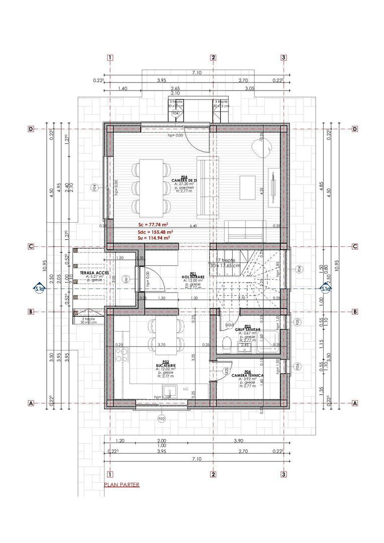 Case individuale în Sânpetru, cu teren 400 mp și toate utilitățile - Schiță 13