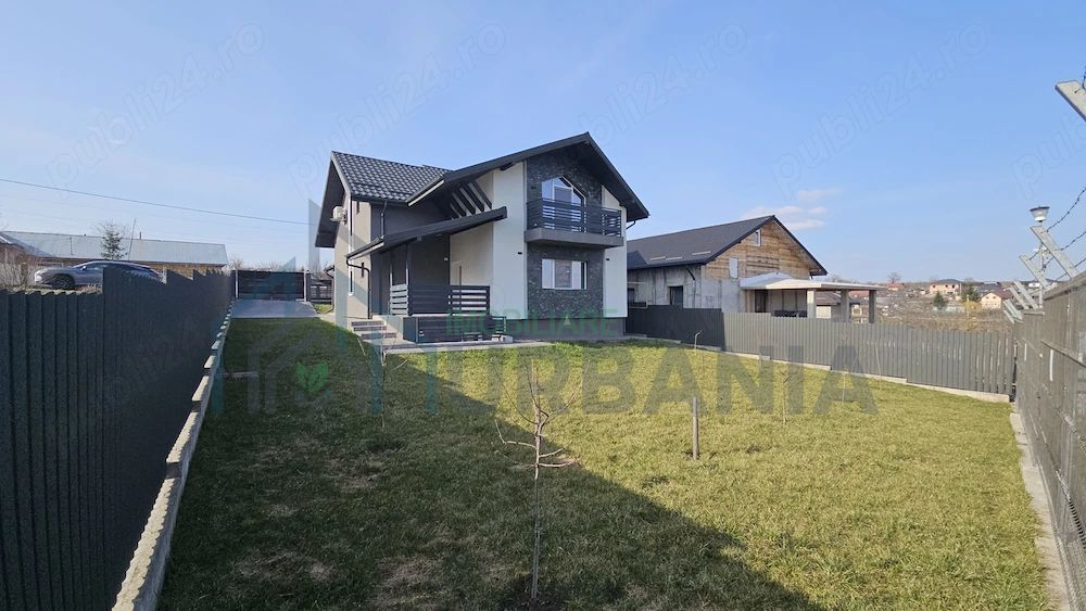 Casă modernă, 5 camere, clasa A, vedere lac, 500 mp teren, Ciurbești, Miroslava - Poză 8