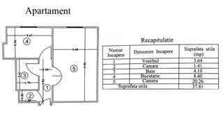GARSONIERA PAJURA, PRIMA INCHIRIERE, BUCATARIE INCHISA, MODERN - Schiță 7
