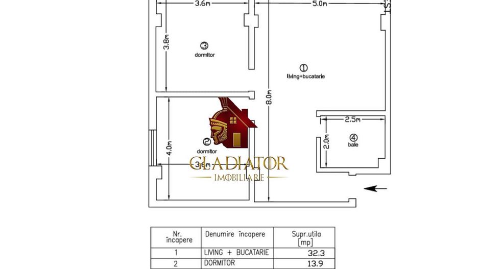 Apartament 3 camere, model deosebit, intabulat, Bucium Visani - Poză 4