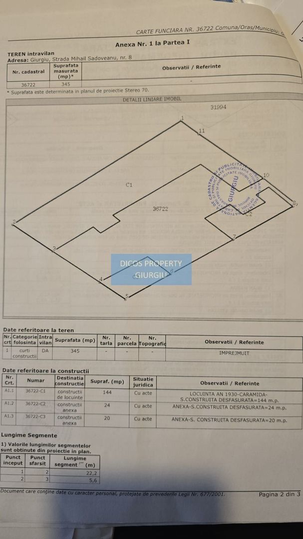 De vânzare  casă situată pe strada Mihail Sadoveanu - Schiță 24