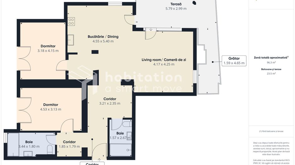 Apartament 3 camere, spațios si modern, la intrare in Dumbrăvița - Poză 35