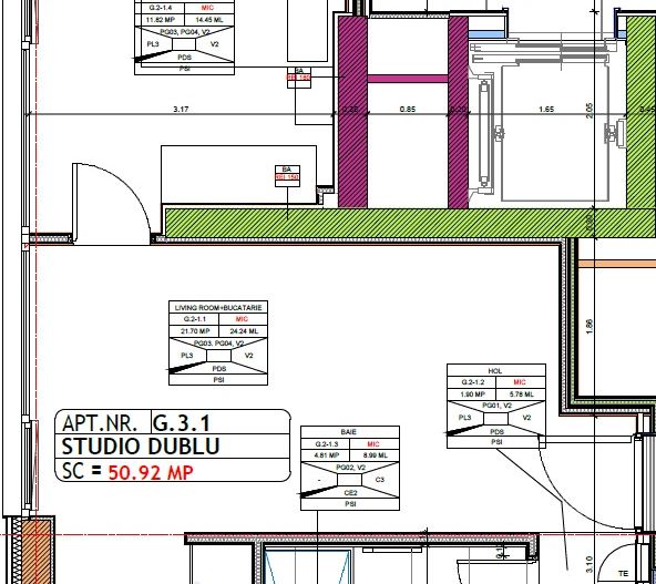 Studio dublu - One Lake Club - Schiță 11