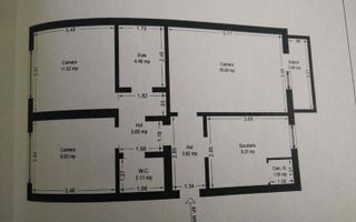 Aradului | 3 Camere | Decomandat | Bloc Izolat - Schiță 9