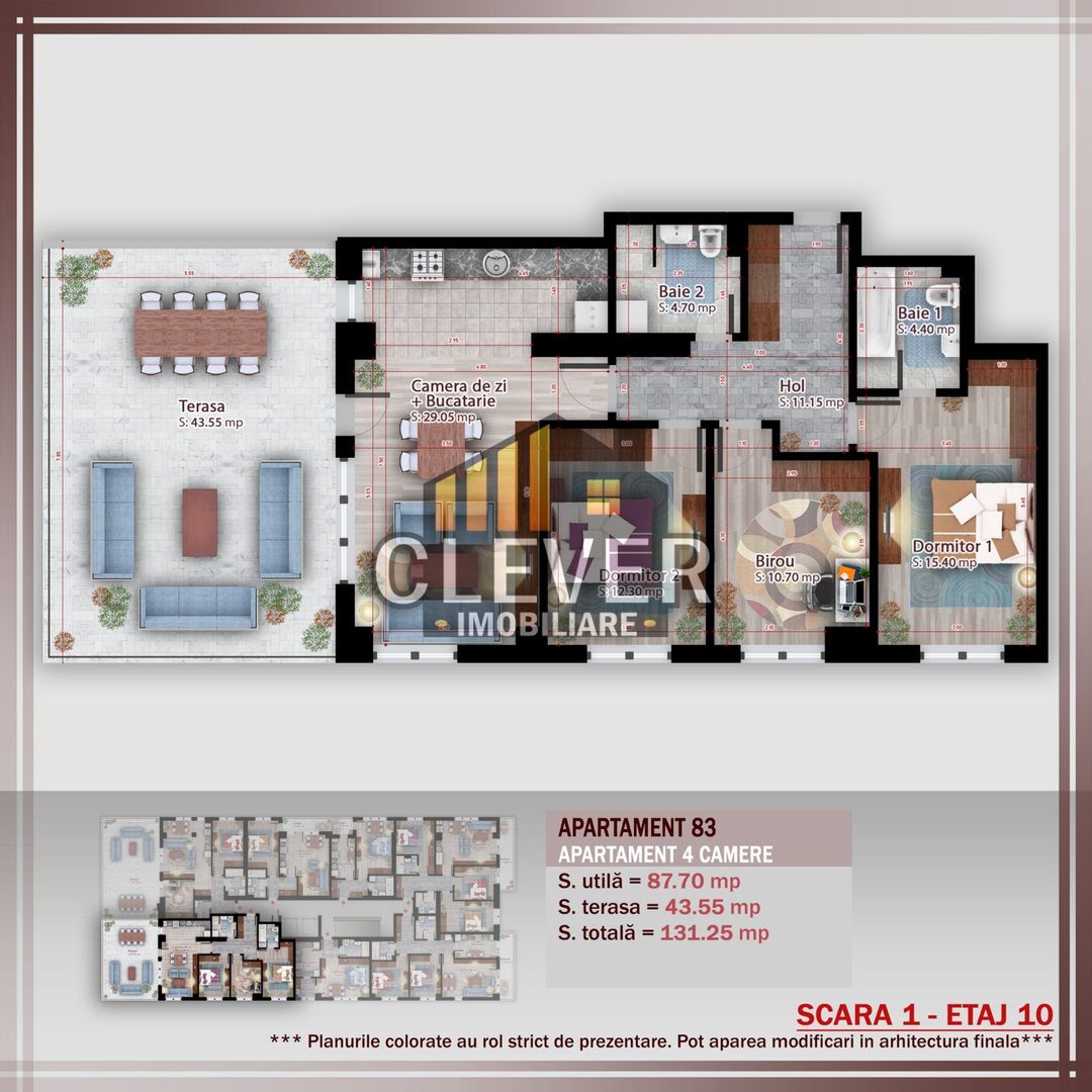 Apartament superb 4 Camere cu Terasa Generoasa Pallady - Poză 2