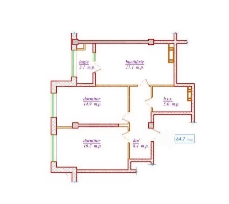 Vânzare, apartament, 2 camere, str. Nicolae Dimo, Durlești - Poză 1