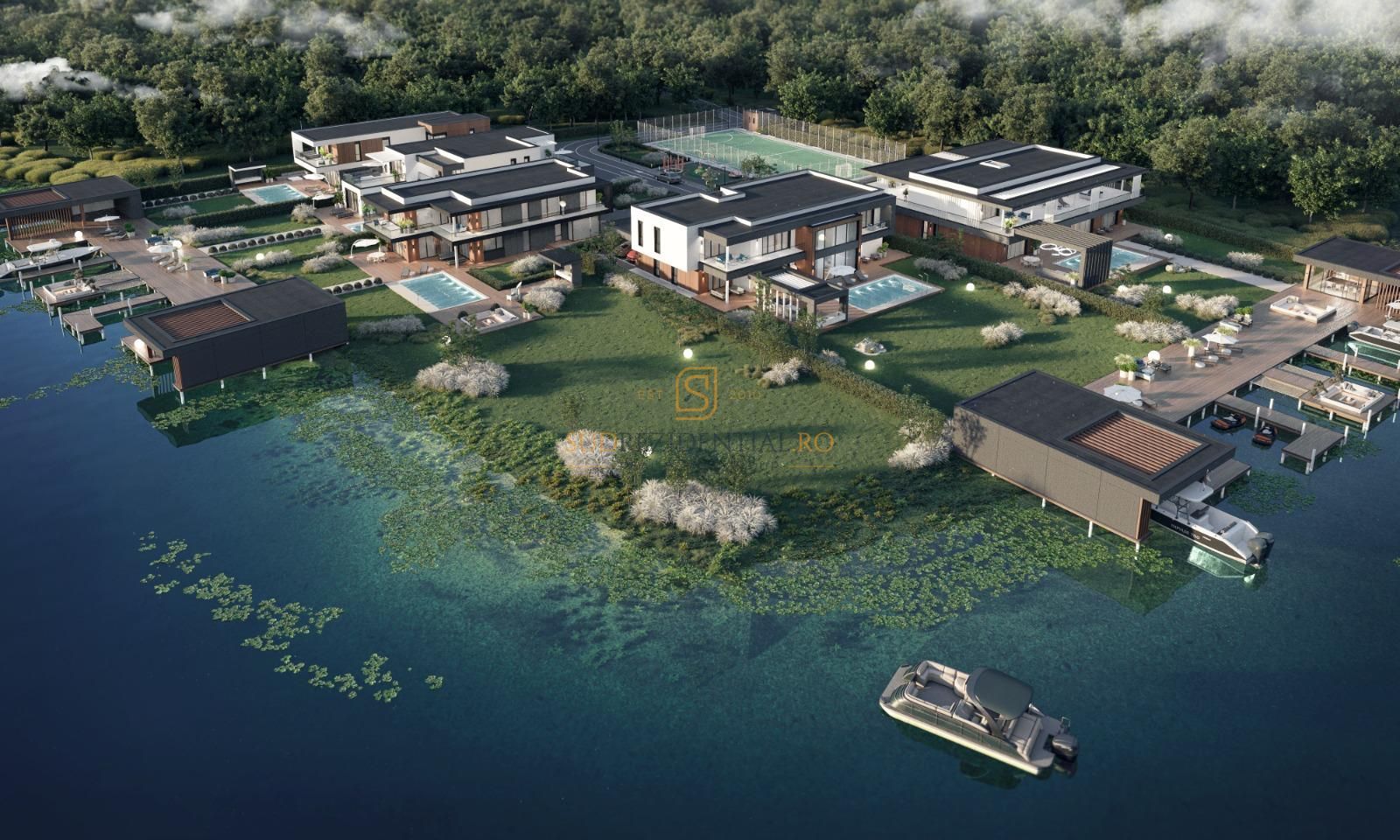 Vila exclusivista cu piscina si ponton pe malul Lacului Snagov - Poză 8