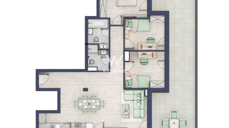 Penthouse 4 camere. Vedere spre munti. Sibiu - Poză 4