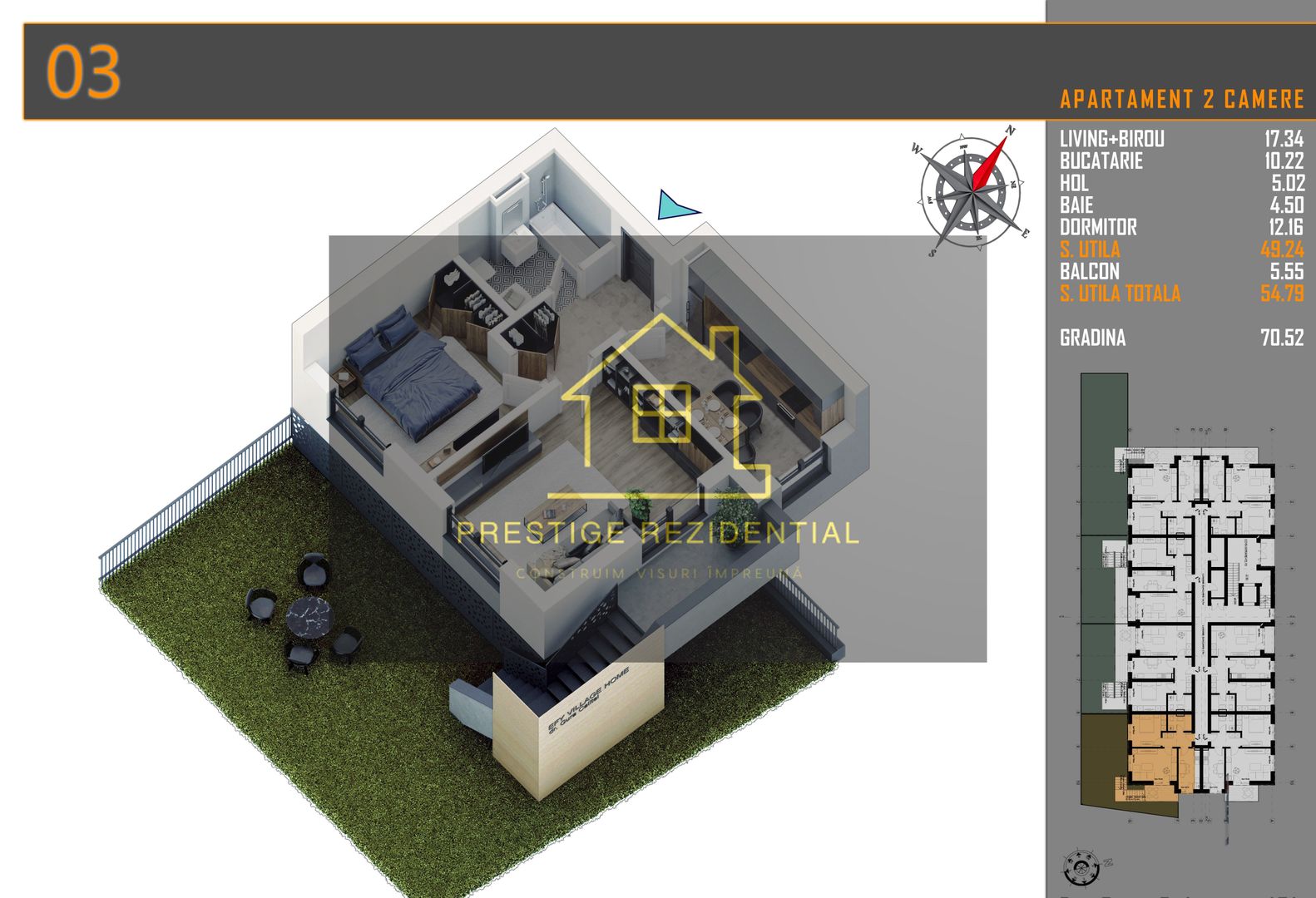 Pallady-metrou Teclu- 2cam_55mp+gradina 70mp- incalzire pardoseala - Poză 1