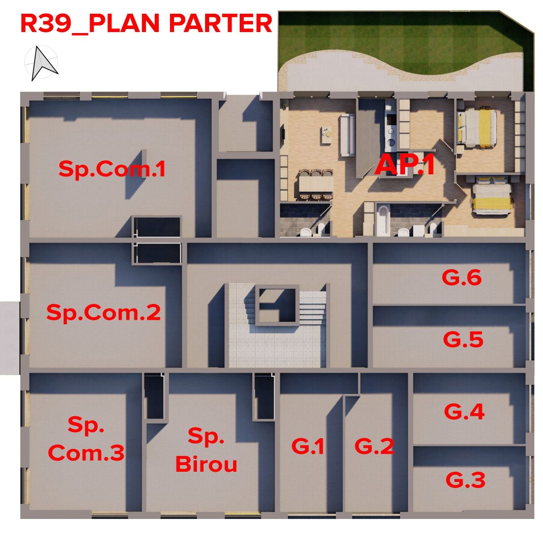 SINGURUL APARTAMENT CU GRADINA DIN NOUL BLOC R39, ARED RED 9 - Poză 8