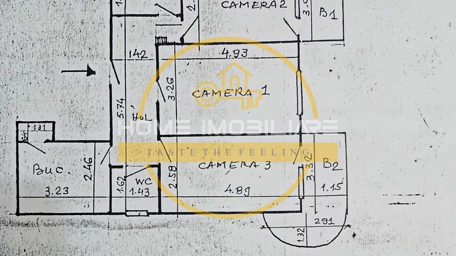 Ap 3 camere , 2 bai , decomandat , etaj 1/8 , Zona Garii. - Poză 2