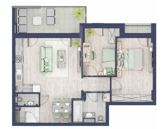 Apartament cu trei camere, modern in Turnisor - Poză 1