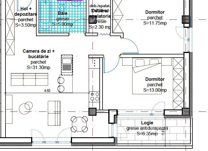 Apartament cu 3 camere de vânzare în Baciu - Poză 1