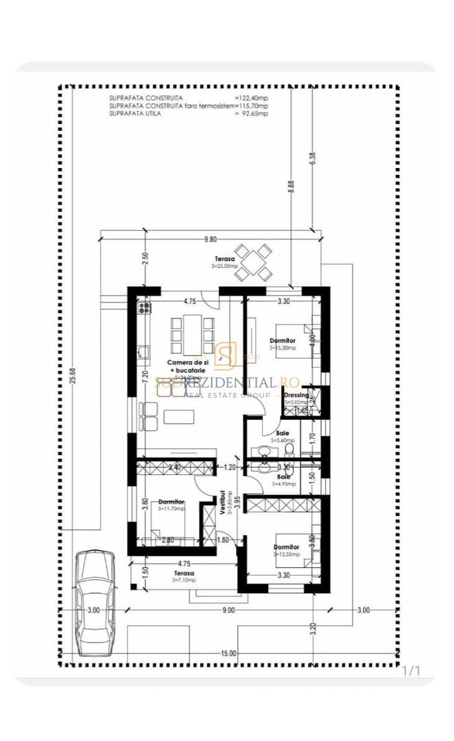 Vila individuala cu 4 camere, 2 bai, dressing | Vidra-Ilfov - Schiță 7