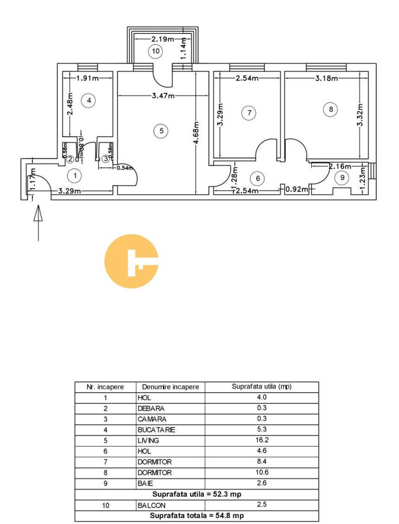 Alexandru/Zimbru - 3 Camere - Etaj 2 - Bloc dupa 1977 - Poză 7