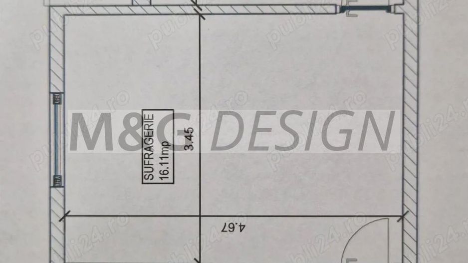 Apartament 2 camere Calea Sagului parter cu balcon - Schiță 10