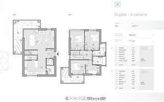 Duplex 4 camere | Proiect Nou | Gated-Community | Pipera - Schiță 3