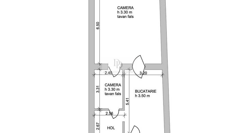 Apartament 2 camere etajul 1 | 2 parcări | Central - Dorobanților - Schiță 13