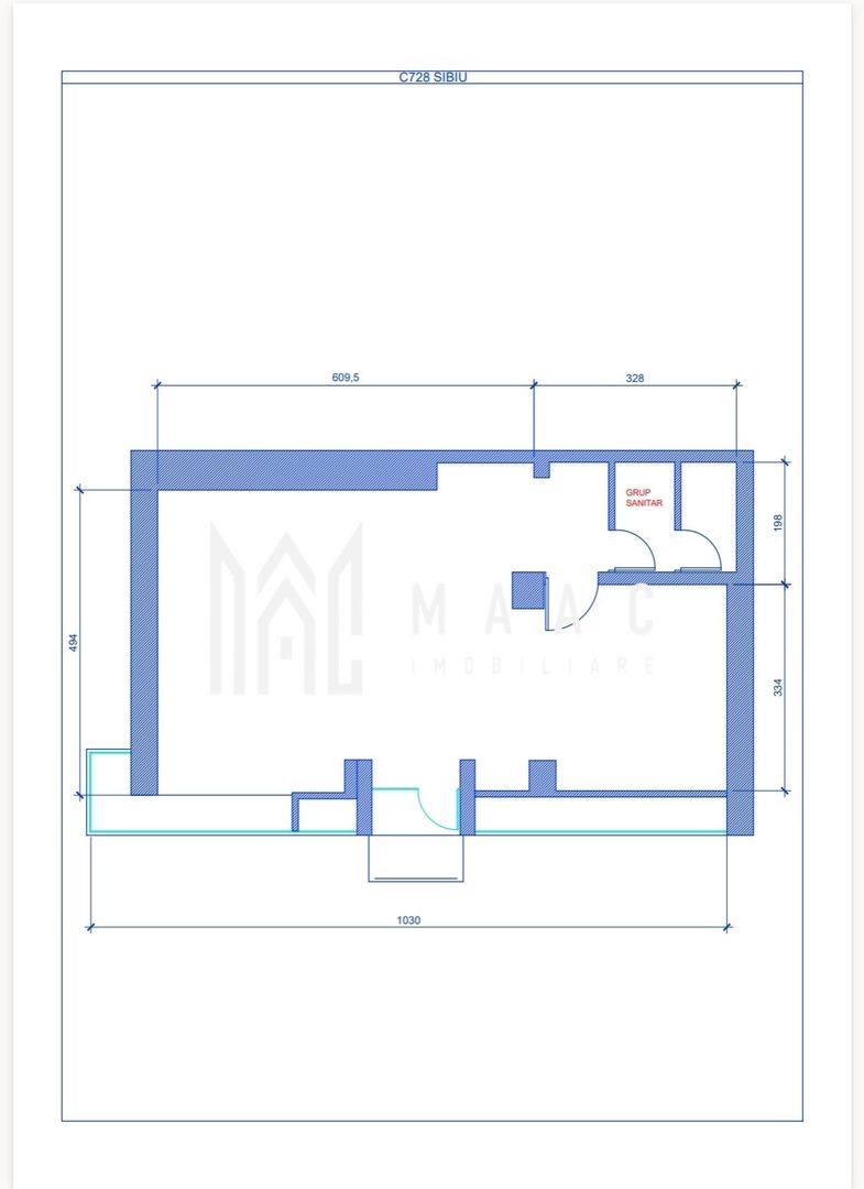 Spatiu comercial la strada | 50MP | Parcare | VAD | Vitrina - Schiță 2