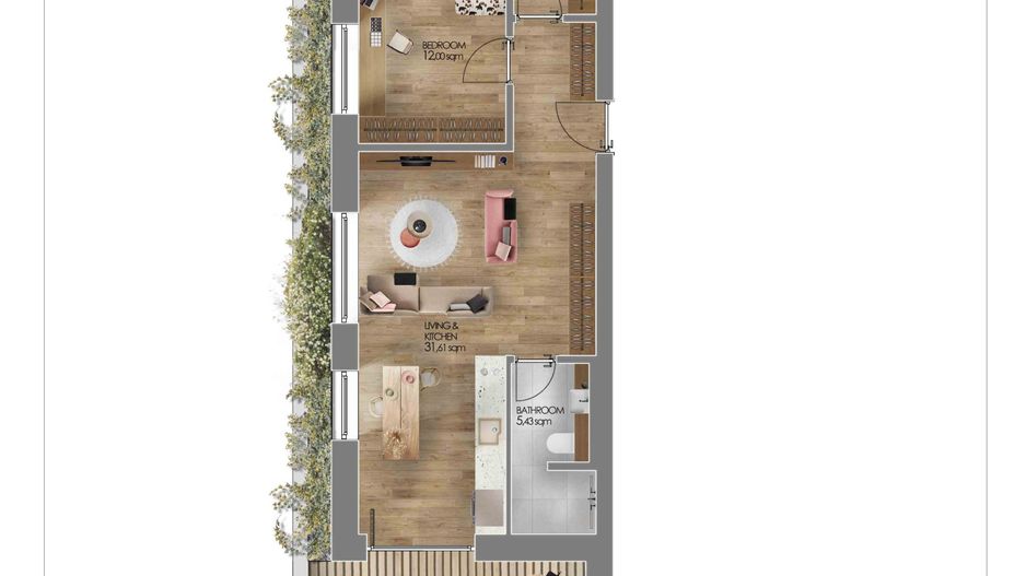 Apartament cu 2 camere, posibilitate recompartimentare in 3 camere - Poză 31