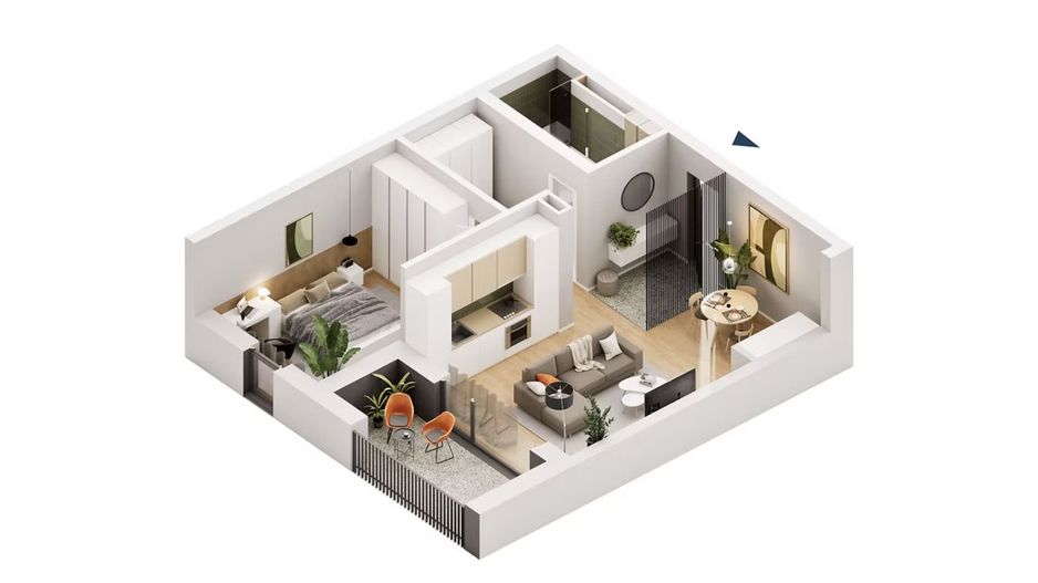 Apartament cu 2 camere de închiriat 61mp Universita Medicina UVVG Arad - Poză 9