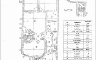 Vilă interbelică restaurată – Dorobanți Capitale 363 mp utili - Schiță 53