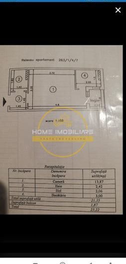 Apartament cu 1 camera/ 23 mp/ zona Alexandru cel Bun - Poză 6