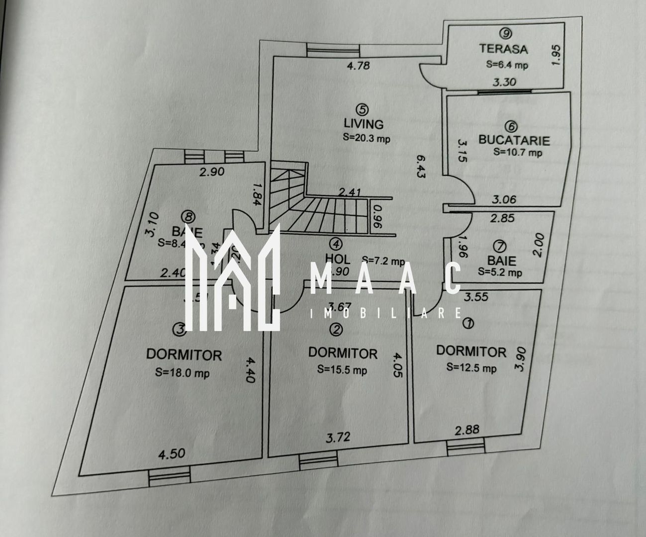 Apartament la casa | 7 camere | 202 mpu | Terezian - Poză 24