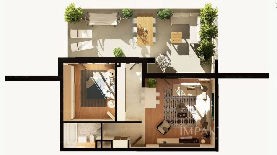 Apartament spatios cu 2 camere semidecomandat Intre Lacuri - Poză 1