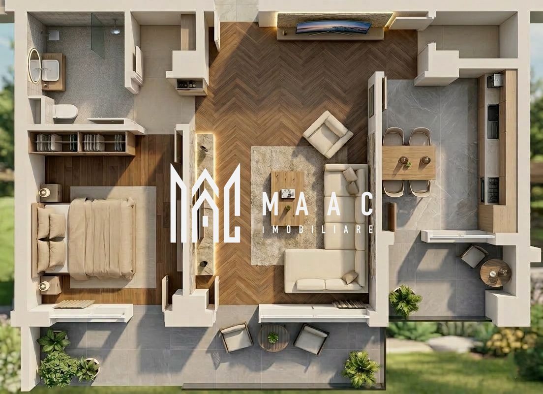 Apartament | 2 camere | 66,45 MPU  | 2 Balcoane | Veterani - Poză 1